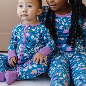 Little Sleepies Jade floral Zippy